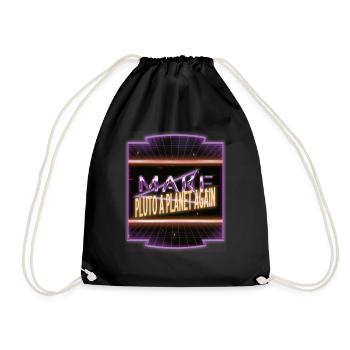quote funny birthday present space ship astronomy - Drawstring Bag - black - Front