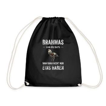 Brahma Hühner I Chicken Geflügel Motiv für - Turnbeutel - Schwarz - Vorne