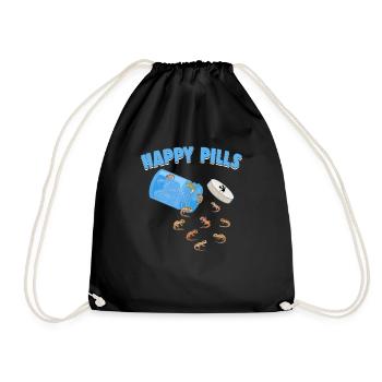 Happy Pills Eidechsen Lustige Leopard Gecko Liebhaber - Turnbeutel - Schwarz - Vorne
