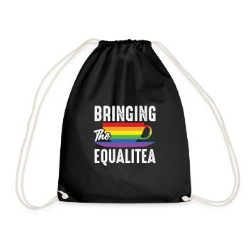 Equalitea Chai Buveurs de thé Amateurs de thé Chai Thé - Sac de sport léger - noir - Devant