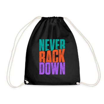 Never back down - Turnbeutel - Schwarz - Vorne