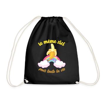 evjf humour accessoire zizi future mariée mariage - Sac de sport léger - noir - Devant