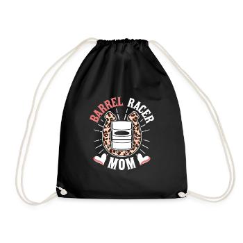 Barrel Racer Mother Horse Rodeo Barrel Racing - Turnbeutel - Schwarz - Vorne