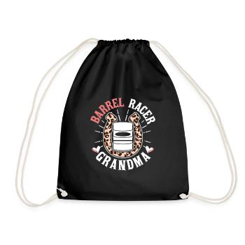 Barrel Racer Grandmother Rodeo Horse Barrel Racing - Turnbeutel - Schwarz - Vorne