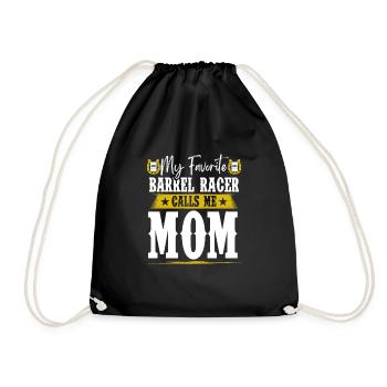 My Favorite Barrel Racer Mother Rodeo Barrel Racin - Turnbeutel - Schwarz - Vorne