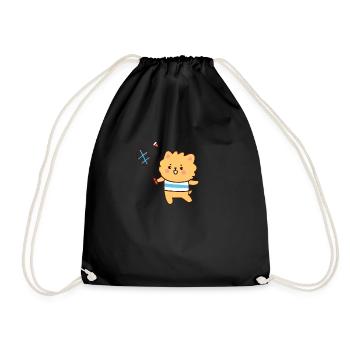 Badminton Ours Lion Chien Chat - Sac de sport léger - noir - Devant