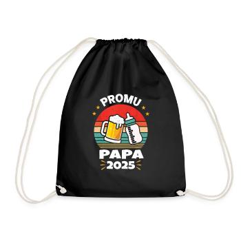 Promoted to Future Dad 2025 - Drawstring Bag - black - Front