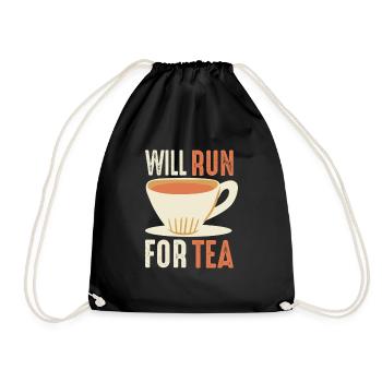 Va courir pour le thé Chai Buveurs de thé Amateurs de thé Chai - Sac de sport léger - noir - Devant