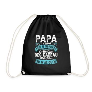 Drôle Fête Des Pères Papa Anniversaire - Sac de sport léger - noir - Devant