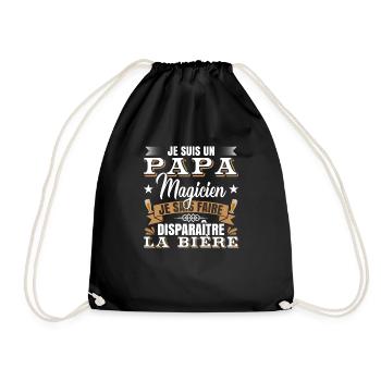 Je Suis Un Papa Magicien - Sac de sport léger - noir - Devant