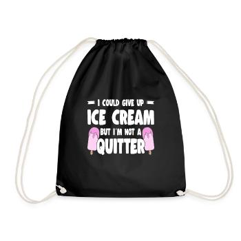 Abandonnez la crème glacée mais je ne quitte pas la glace gelato - Sac de sport léger - noir - Devant