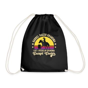 Barrel Racer Grandma Retro Barrel Racing Sunset Vi - Turnbeutel - Schwarz - Vorne