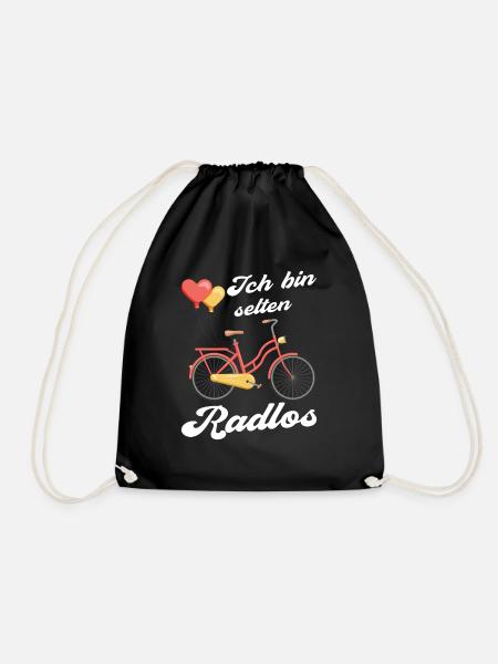 Selten Radlos Fahrrad Radsport Fahrradfahrer Bike - Turnbeutel - Schwarz