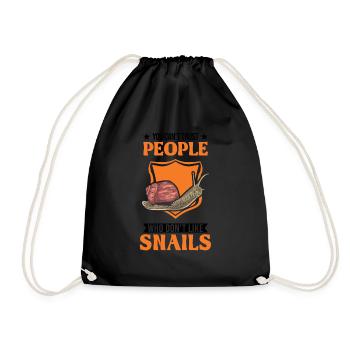 Snail Gift Vineyard Snail - Drawstring Bag - black - Front