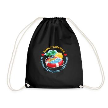 Family Vacation Making Memories Together - Drawstring Bag - black - Front