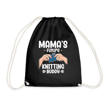 Le futur copain de tricot de maman - Sac de sport léger - noir - Devant