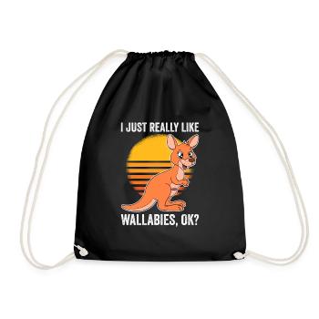 Wallaby mieux que la thérapie - Sac de sport léger - noir - Devant