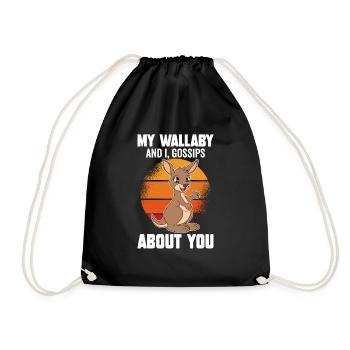 Wallaby mieux que la thérapie - Sac de sport léger - noir - Devant