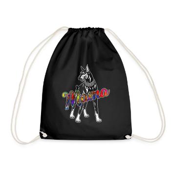 Doberman Pinscher Doberman Pinscher Mama - Drawstring Bag - black - Front