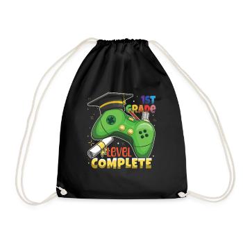 1st Grade Bye Schools Out Last Class Day Of Summer - Drawstring Bag - black - Front