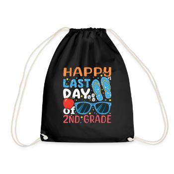 2nd Grade Bye Schools Out Last Class Day Of Summer - Drawstring Bag - black - Front