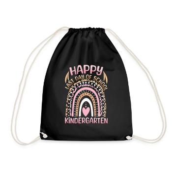 Bye Kindergarten Happy Last Class Hello Summer - Drawstring Bag - black - Front