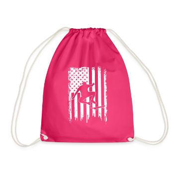 Humorvoller patriotischer Nationalismus Skateboarding - Turnbeutel - Fuchsia - Vorne
