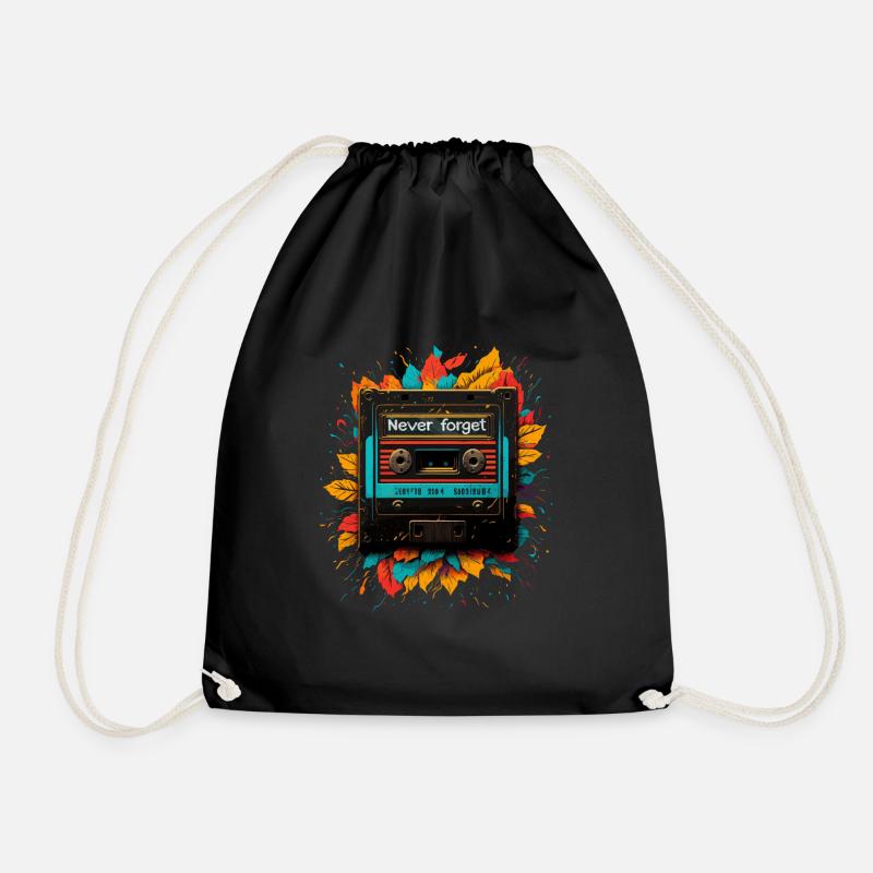 Never forget 90s gift - Turnbeutel - Schwarz