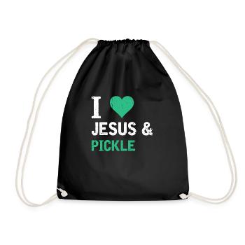 Inspiration Cornichon Prière catholique Amour - Sac de sport léger - noir - Devant