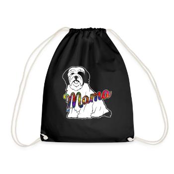 Lhasa Apso Lhasa Apso Mama - Drawstring Bag - black - Front
