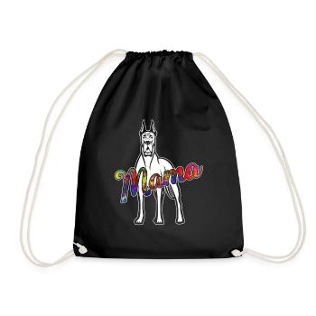 Great Dane Great Dane Mama - Drawstring Bag - black - Front