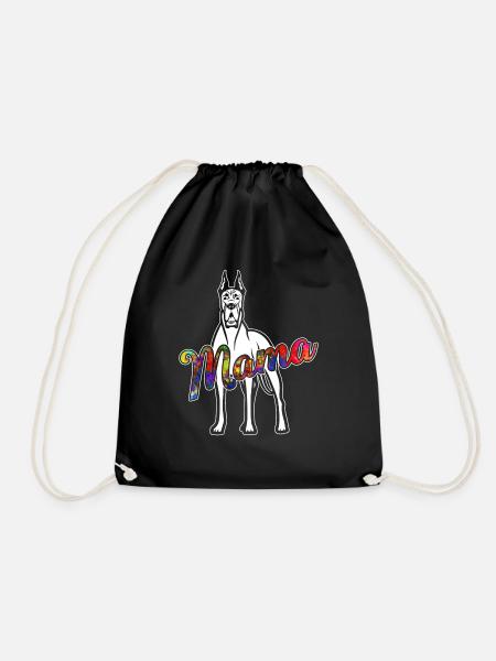 Great Dane Great Dane Mama - Drawstring Bag - black