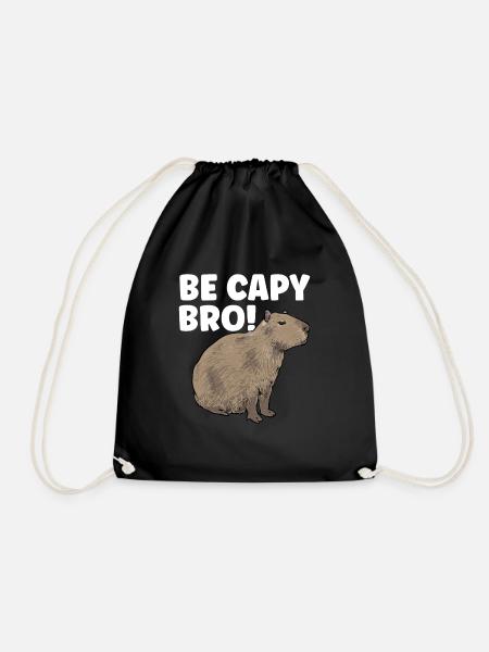Capybara Nagetier - Turnbeutel - Schwarz
