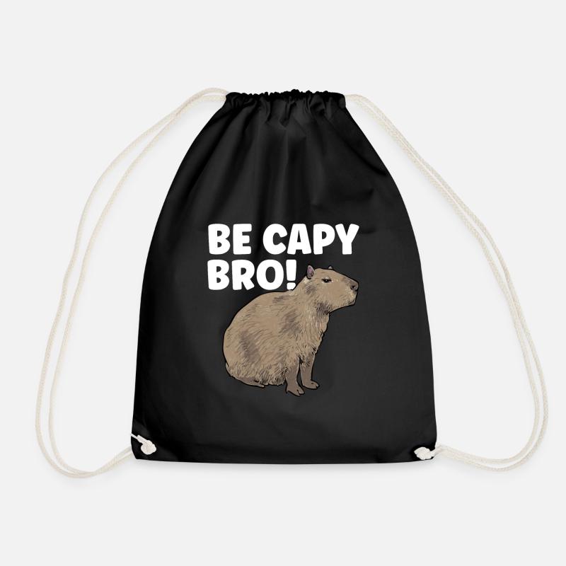 Capybara Nagetier - Turnbeutel - Schwarz