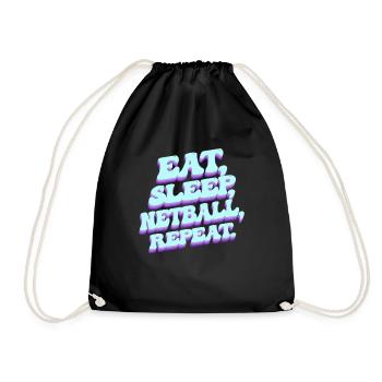 Funny Netball Lover - Drawstring Bag - black - Front