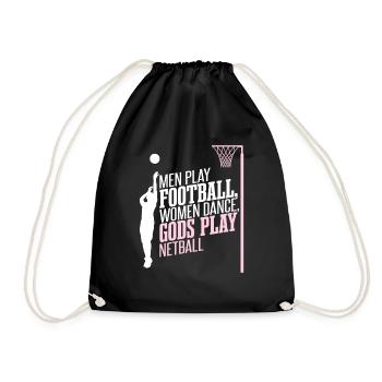 Gods Play Netball - Drawstring Bag - black - Front