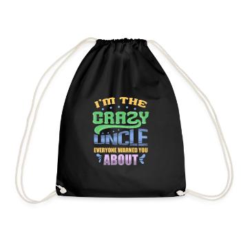 Je suis l’oncle fou contre lequel tout le monde vous a mis en garde - Sac de sport léger - noir - Devant