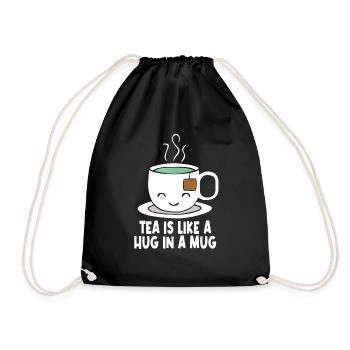 Kawaii Tea - Drawstring Bag - black - Front