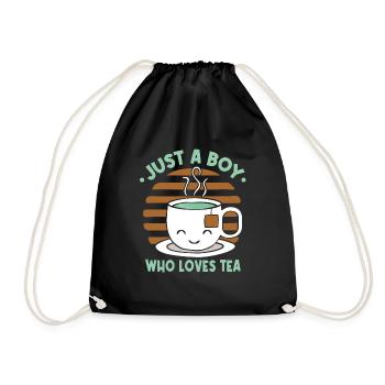 Juste un garçon qui aime le thé - Sac de sport léger - noir - Devant
