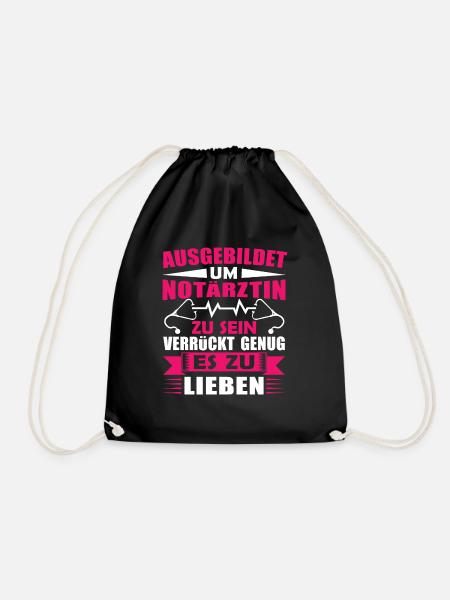 Notärztin Rettungssanitäterin - Turnbeutel - Schwarz