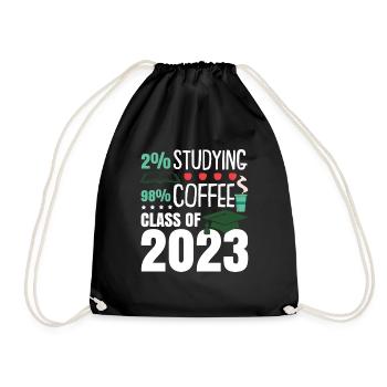 Café de la classe 2023 - Sac de sport léger - noir - Devant