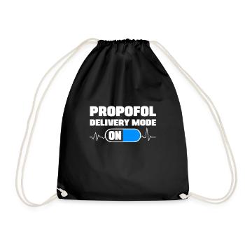 Funny Anesthesiologist Propofol Delivery Mode On - Drawstring Bag - black - Front