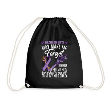 Alzheimer Démence Ruban violet - Sac de sport léger - noir - Devant