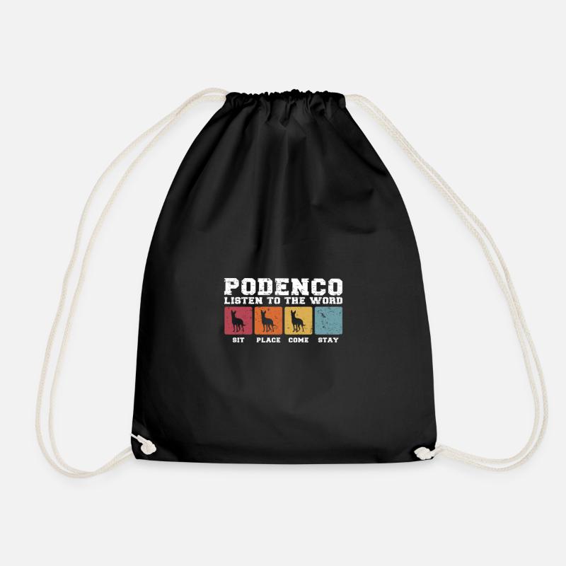 Podenco écouter la parole - Sac de sport léger - noir
