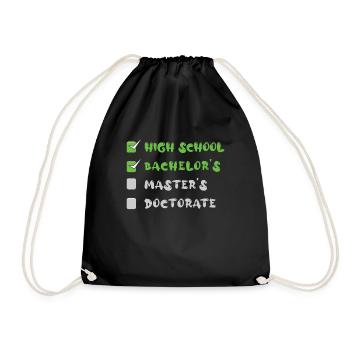 Graduate Bye School Happy Last Class Graduation - Drawstring Bag - black - Front