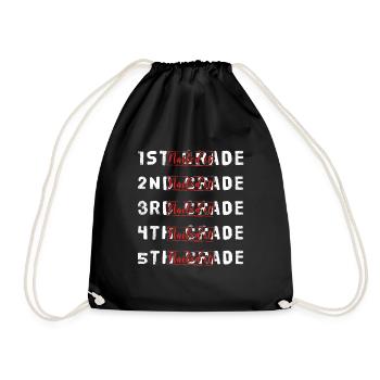 School Last Class Graduate Elementary Graduation - Drawstring Bag - black - Front