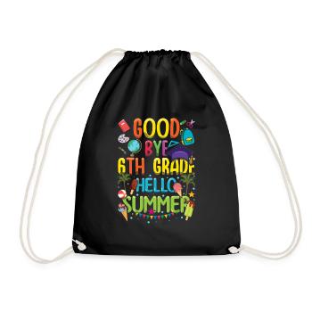 6e année Bye Schools Out Dernier jour de classe de l’été - Sac de sport léger - noir - Devant