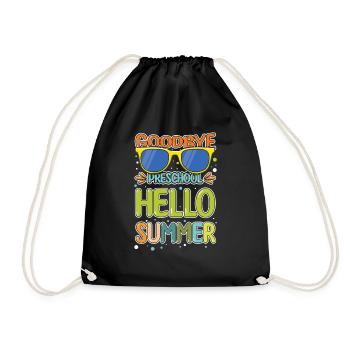 Bye Preschool Happy Last Class Teacher Student - Drawstring Bag - black - Front