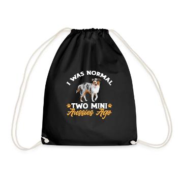 Miniature Australian Shepherd - Drawstring Bag - black - Front