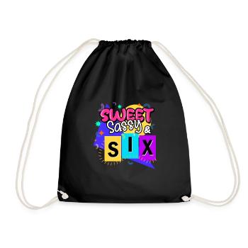 Sweet Sassy & Six - Drawstring Bag - black - Front